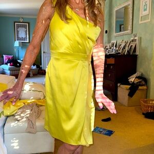 Max and Cleo one shoulder satin dress brand new size 2 Kate Moss copy